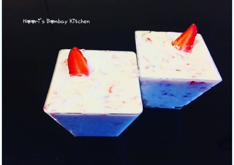 Recipe of Homemade Strawberry cream | Strawberry delight