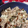 Farro Salad with Roasted Pears, Haloumi Cheese and Pistachios