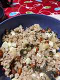 Farro Salad with Roasted Pears, Haloumi Cheese and Pistachios