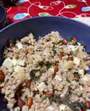 Farro Salad with Roasted Pears, Haloumi Cheese and Pistachios
