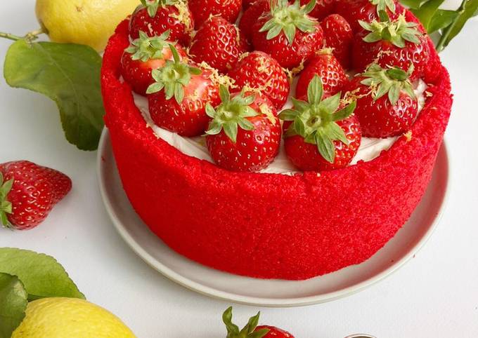 Fraisier curd citron pour la fête des mères 🍓 🍋