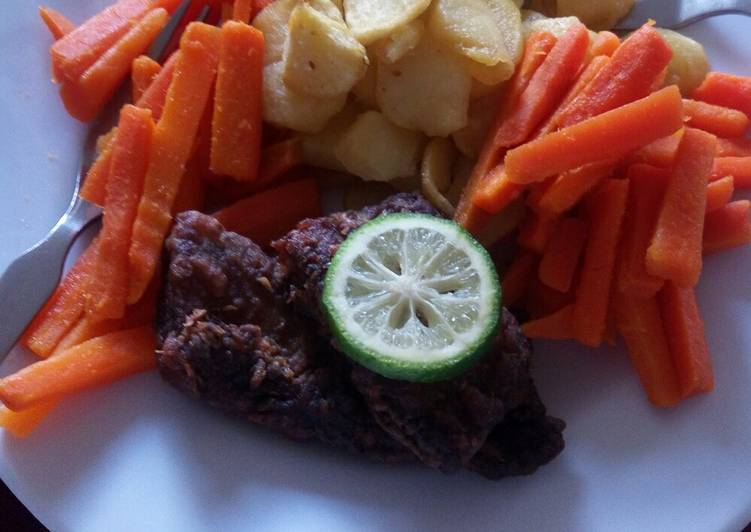 Recipe of Perfect Fish potato buttered carrots