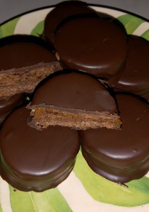 Una foto de Alfajores de chocolate