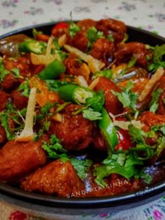 চিলি সোয়া(Chili soya recipe in Bengali) রেসিপির প্রধান ছবি