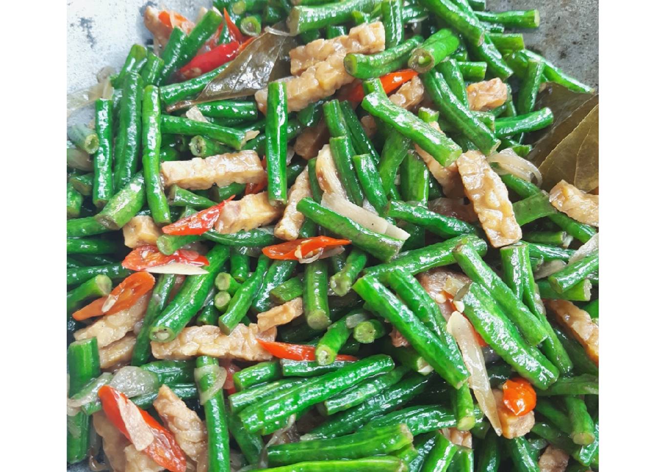 Oseng kacang panjang tempe