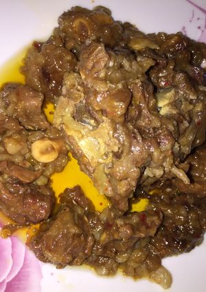 صورة لوصفة عكاوى وقطع لحمه