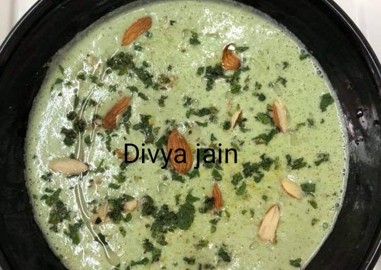 Simple Way to Prepare Quick Broccoli Green Almond soup