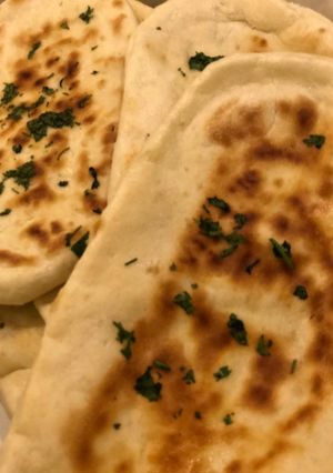 صورة لوصفة خبز النان أو خبز بالزبدة
