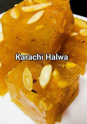 A picture of Karachi Halwa.