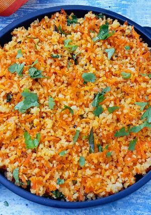 A picture of Little Millet Carrot Rice.