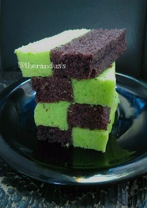 Foto resep Bolu Kukus Pandan & Ketan hitam