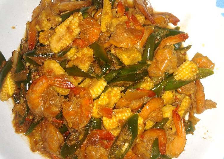 Langkah Mudah untuk Menyiapkan Udang jagung cabe ijo Anti Gagal