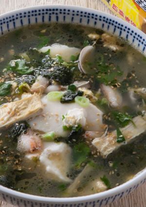 【元本山幸福廚房】海苔海鮮豆花湯 的食譜成品照片