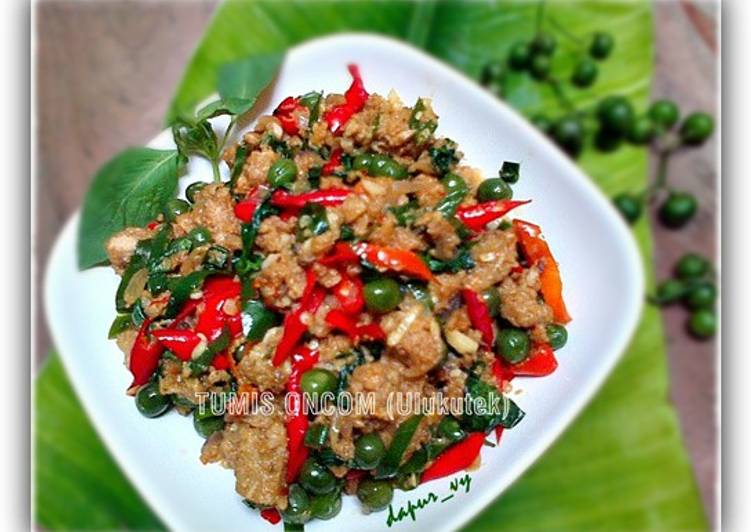 Resep ULUKUTEK a.k.a. Tumis '3 serangkai' Oncom Leunca Kemangi oleh