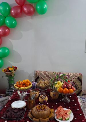 عکسی از دستور سفره شب یلدا🥰🍉🍉☃️❄️🌨
