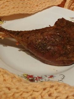 Konyakos, sült libacomb recept fotója