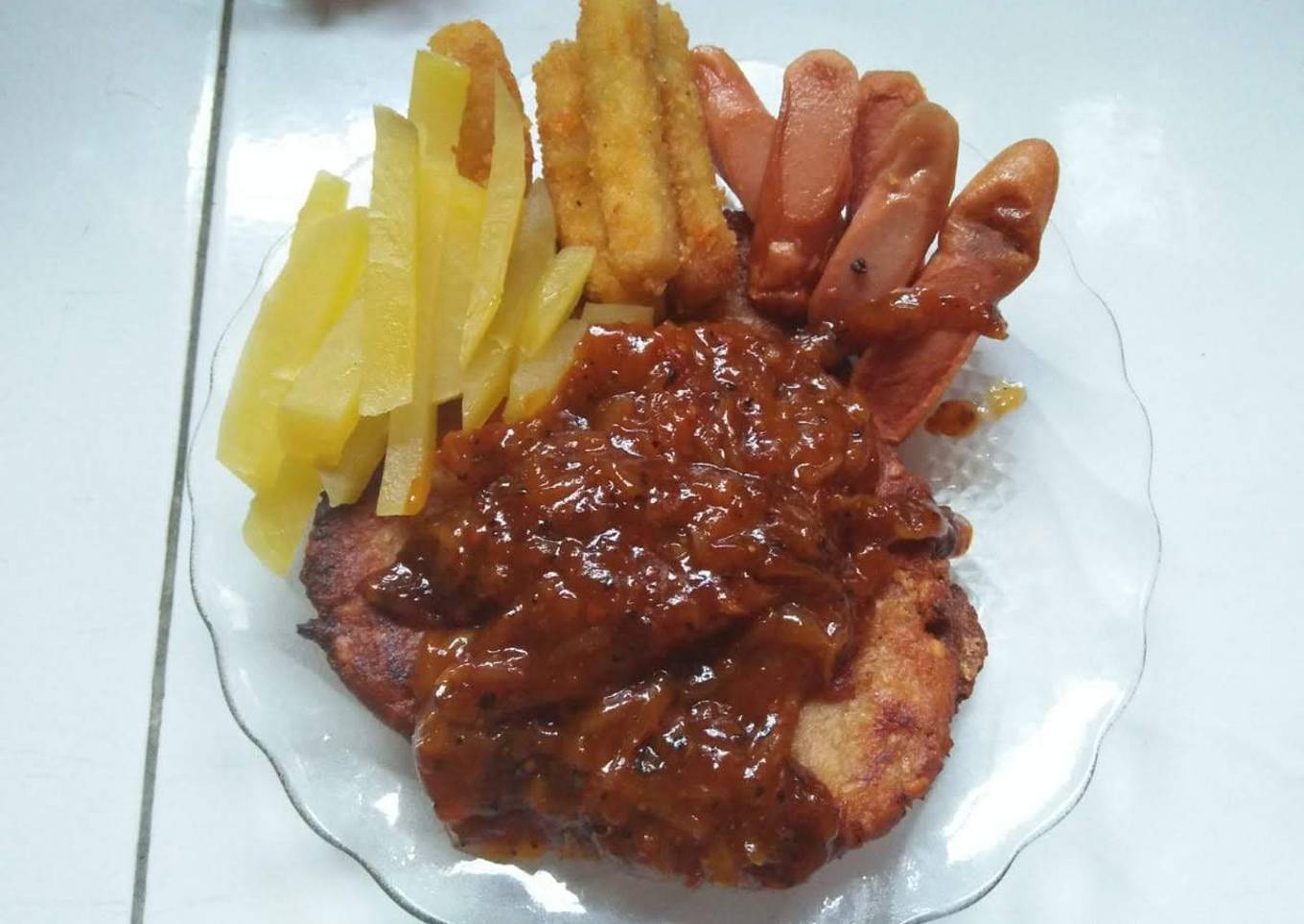 Steak tempe nuget kentang sosis