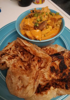 A picture of Easy Thai Red Curry from a Jar.