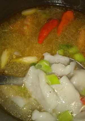 Foto resep Tekwan teri kuah seafood
