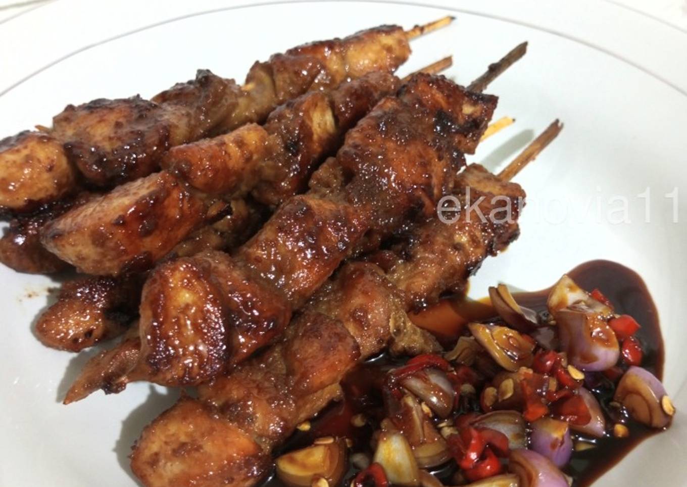 Sate ayam teflon