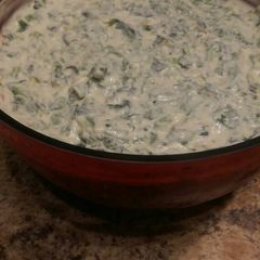 A picture of Mom's famous Spinach Dip.