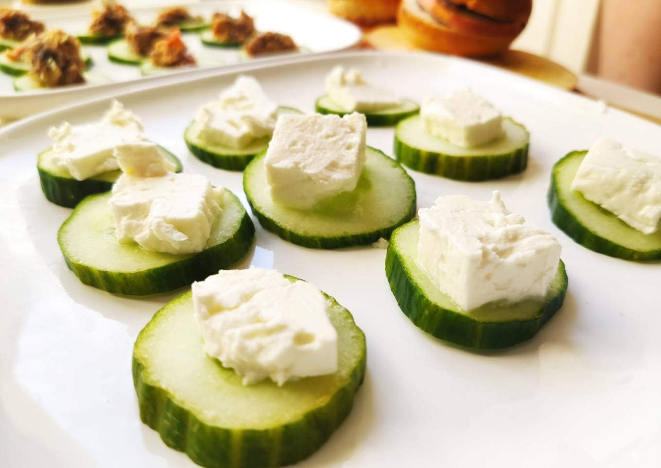 Apéro facile, bouchées concombre