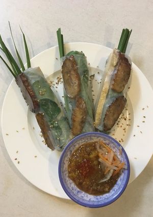 Hình của món Gỏi cuốn chay.