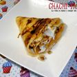 Crepes de platano con caramelo y yogur (sin gluten y sin lactosa)