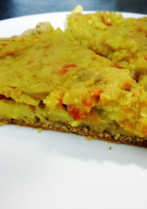 Una foto de Tarta de zapallitos vegana