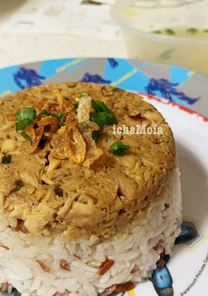 Foto resep Nasi Tim Ayam Lembut