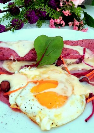 Une photo de Crêpes salées et sucrées à la betterave