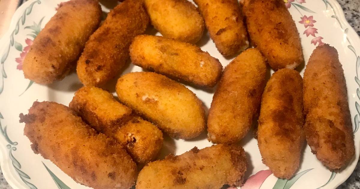 Croquetas caseras de jamón ibérico Receta de Nadine Esteban Vega Cookpad