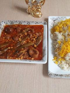 عکسی از دستور خورشت بامیه
