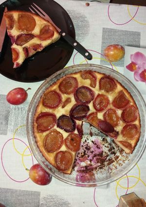 O poză a rețetei Clafoutis cu prune.