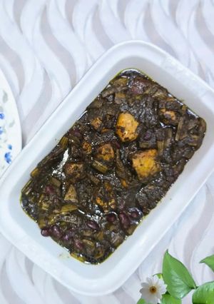 عکسی از دستور خورشت کرفس با گوشت مرغ و لوبیا قرمز