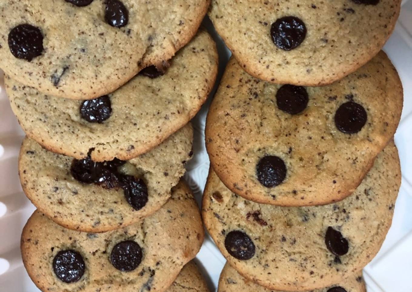 Galletas con chispas de chocolates con harina de almendra
