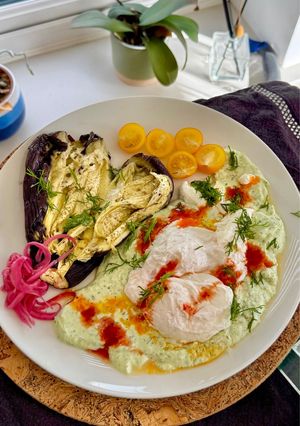 A picture of Preserved Lemon & Herb Yoghurt Sauce.