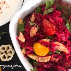 A picture of Beetroot Rice.