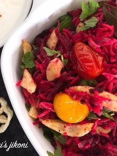 A picture of Beetroot Rice.