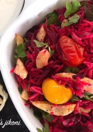 A picture of Beetroot Rice.