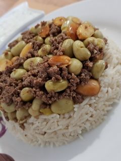 صورة لوصفة رز بفول