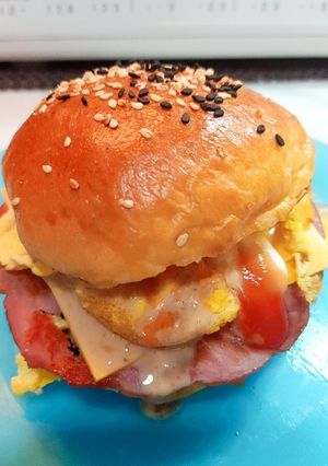 Foto resep Burger bun (brioche) #rotiburger #hotdogbun
