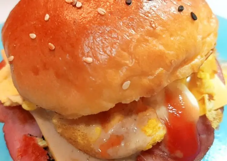 Resep Unik Burger bun (brioche) #rotiburger #hotdogbun Enak dan Sehat