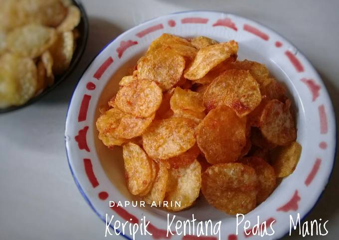 Resep Keripik Kentang Pedas Manis Oleh Dapur Airin Cookpad