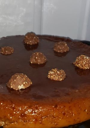 Una foto de Flan de Ferrero Rocher