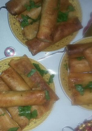 صورة لوصفة بوراك بلحم وبطاطا 😋🍲