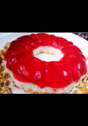 صورة لوصفة طبقات الجلي والمهلبية والبسكوت 👍🏻 😋🤗