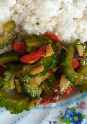 Foto resep Asi booster "tumis pare pedes gileee"