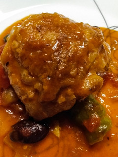 A picture of Mom's chicken cacciatore.