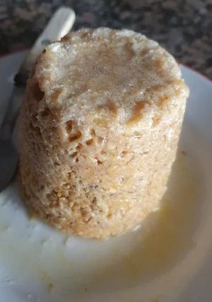 Una foto de Mug cake de Naranja proteico